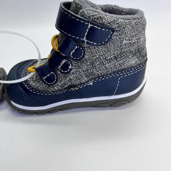 See Kai Run Sam Waterproof Boots size 4 in Navy & Gray - Picture 5 of 14